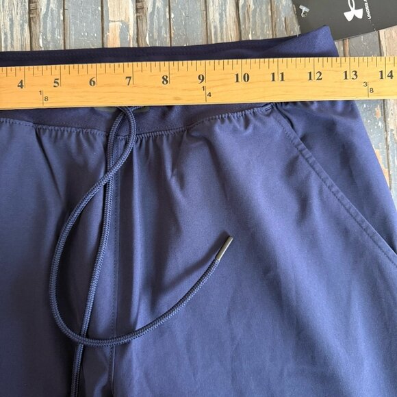Under Armour Sport Woven Pants Womens XS Heatgear Navy Blue Jogger Run Gym NWT - Picture 5 of 12